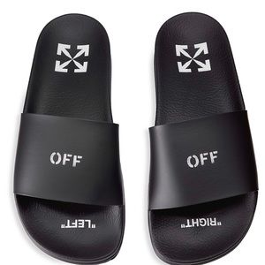 Off white pool sandals